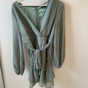Green flowy dress from Boohoo, size: US 8.